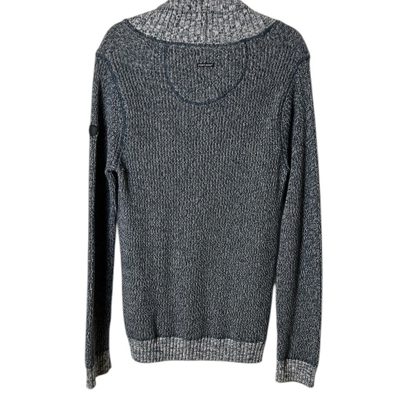 Point Zero men grey sweater,M, black label chunky knit ,cotton 100% - Picture 6 of 14